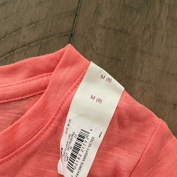 Bundle of Kids Favorite Varsity Tee Shirts size 8- Yellow Pink Blue Turquoise - Picture 9 of 9